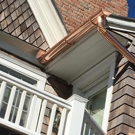 copper gutter installation Bayport ny
